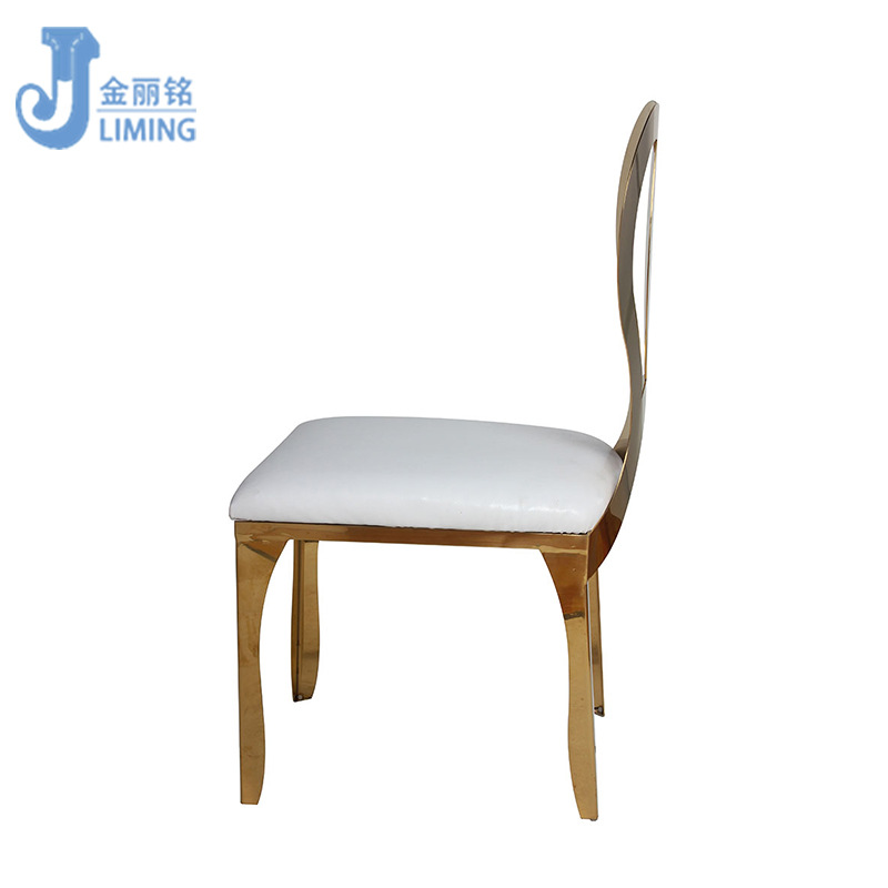 Muebles de sala Silla de comedor de acero inoxidable italiano minimalista Hotel banquete silla hueco de acero inoxidable mariposa taza silla al por mayor