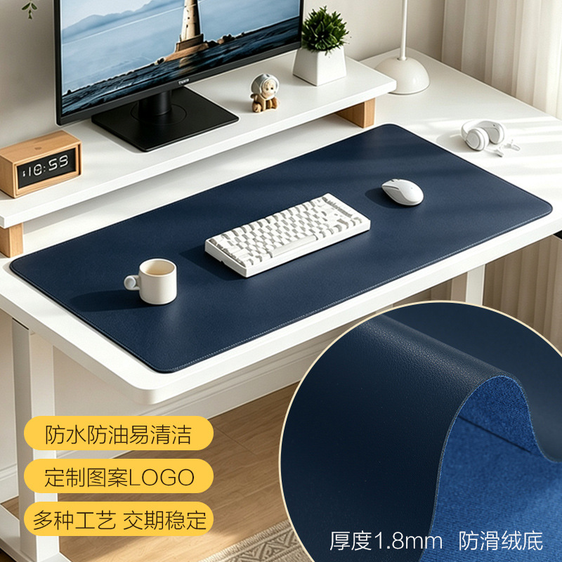 Cojín de mesa personalizado a prueba de agua a prueba de aceite cojín de cuero super grande cojín de ratón teclado cojín de empresa de oficina con LOGO multicolor