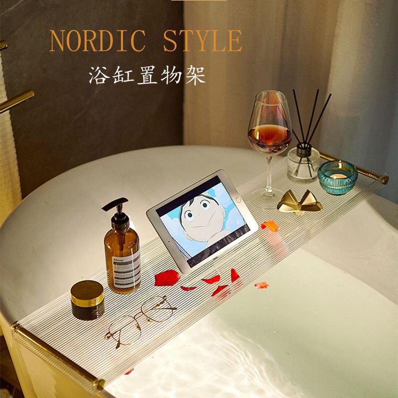 Bathroom Bathtub Storage Rack Bathroom Bath Room Bathtub Acrylic Storage Rack Popular Transparent Bracket