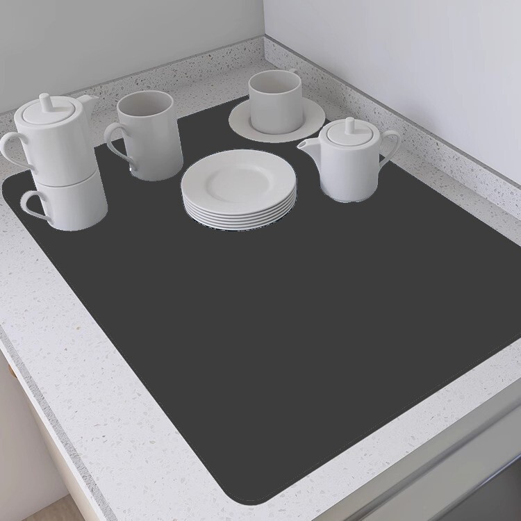 Kitchen Countertop Absorbent Mat Bar Cup Dish Drying Mat Tea Table Sink Diatom Mud Insulation Drain Mat