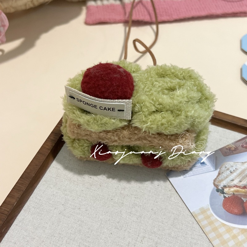 キュートで楽しいぬいぐるみデザートネックレスペンダントチェリーケーキバッグペンダント甘い女の子のドレス小さなアクセサリー|undefined