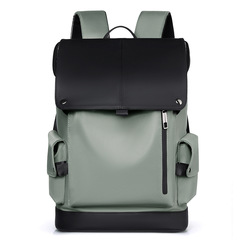 跨境双肩背包男款高级感大容量电脑背包通勤潮流工装风休闲双肩包