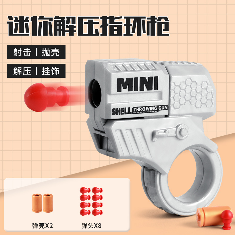 Niños mini dedos descomprimiendo anillo pistola giratoria cool lanzable juguetes de lanzamiento novedad juguetes al por mayor image 9