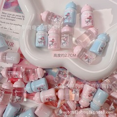 【独】猫咪奶嘴瓶草莓奶瓶KT猫diy树脂配件奶油胶手工娃娃屋场景