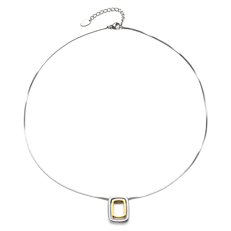 Tina transfronteriza moda retro simulación ojo de tigre piedra sol colgante oro acero inoxidable hueso de serpiente joyas de cadena nudo image 6