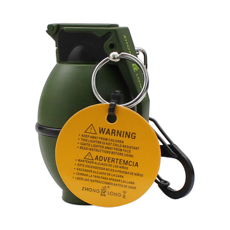 Zhonglong creativo inflable directo encendedor a prueba de viento llama roja adornos personales tabaco de metal al aire libre al por mayor