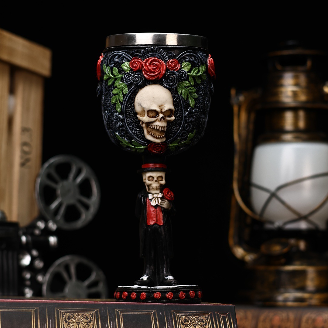 Nuevo antiguo fósil de dragón transfronterizo taza de vino de acero inoxidable taza de cóctel regalos creativos regalos creativos