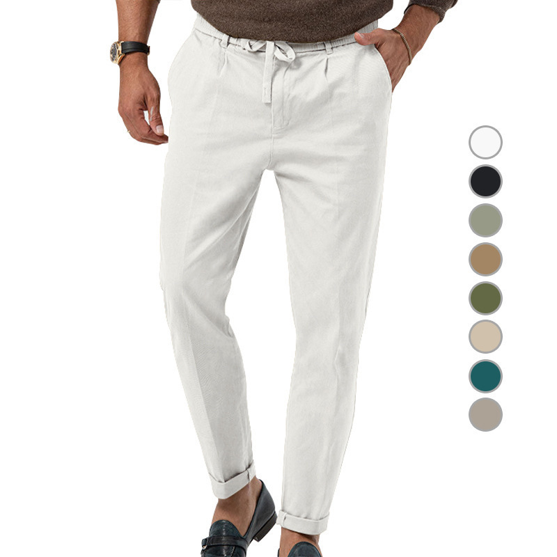 Pantalones casuales versátiles y de moda para hombre primavera/verano 2024_voghion.com