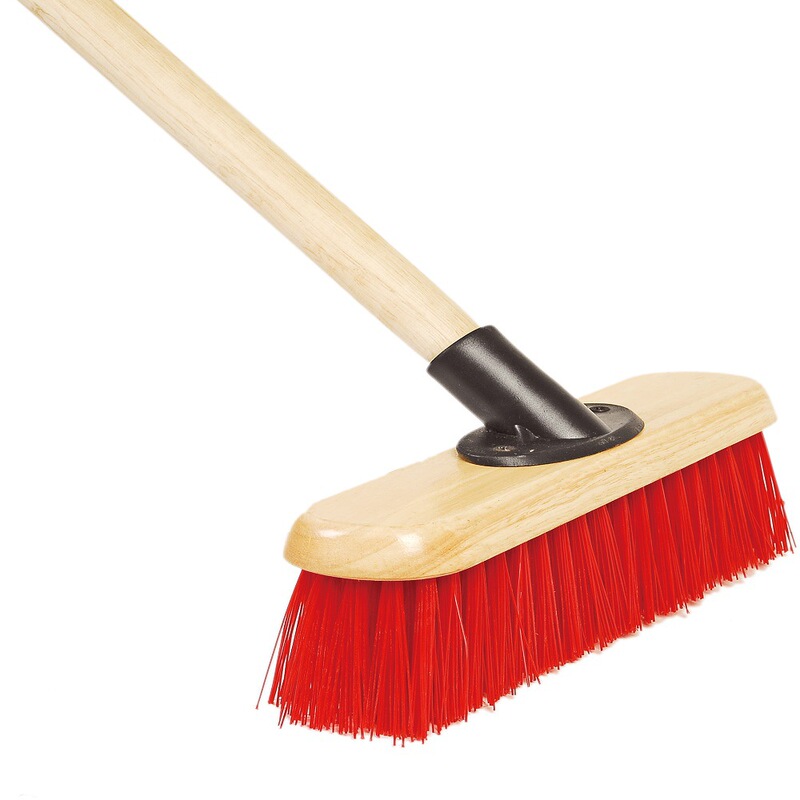 Processing custom fsc beech plastic silk floor brush broom garden garden broom pine handle BSCI certification