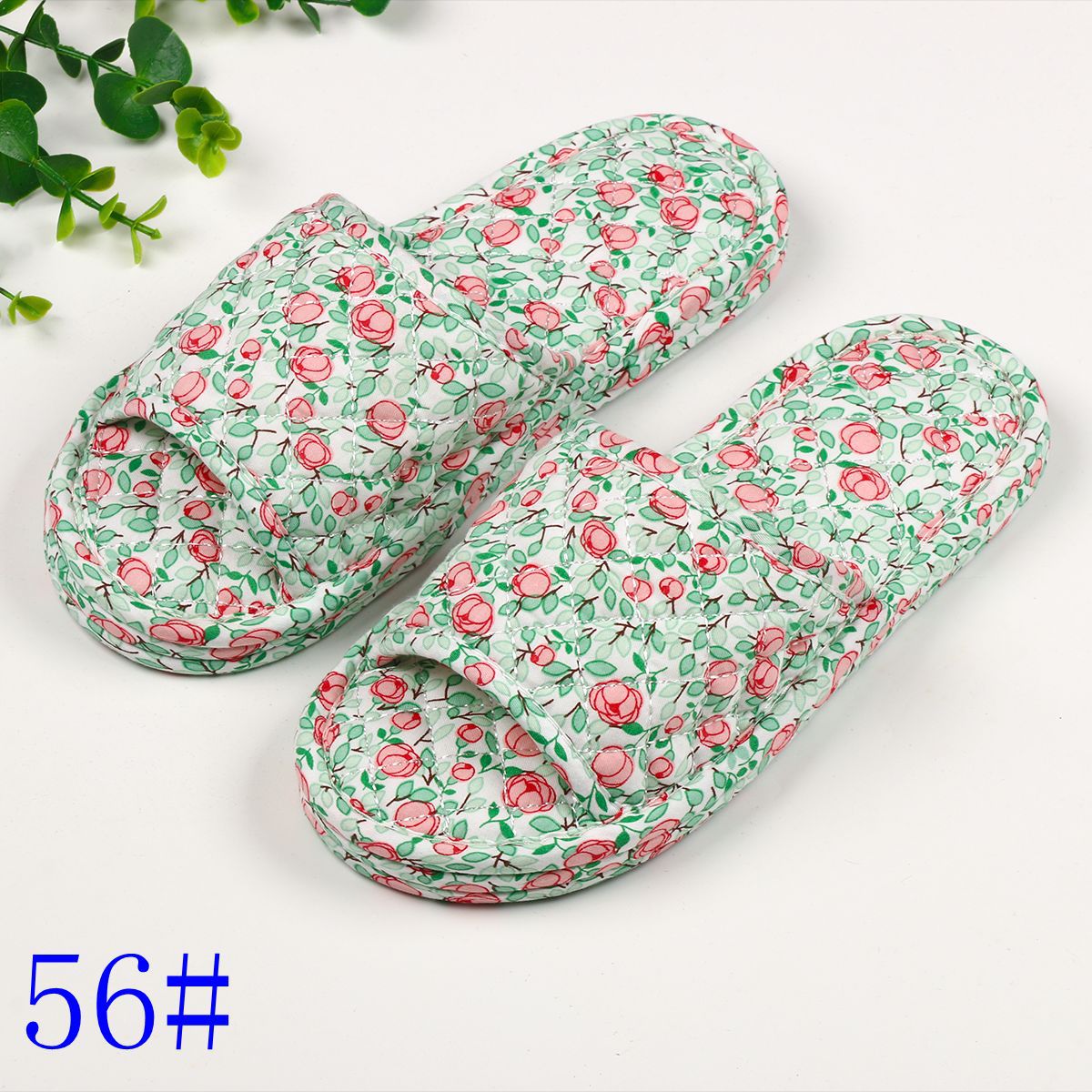 여성용 3겹 꽃무늬 천 56