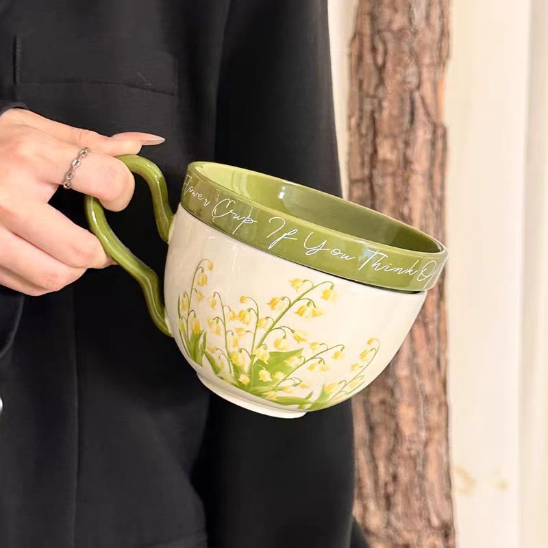 复古咖啡杯碟套装情侣对杯马克杯创意盖碟两用陶瓷杯子女生日礼物|undefined