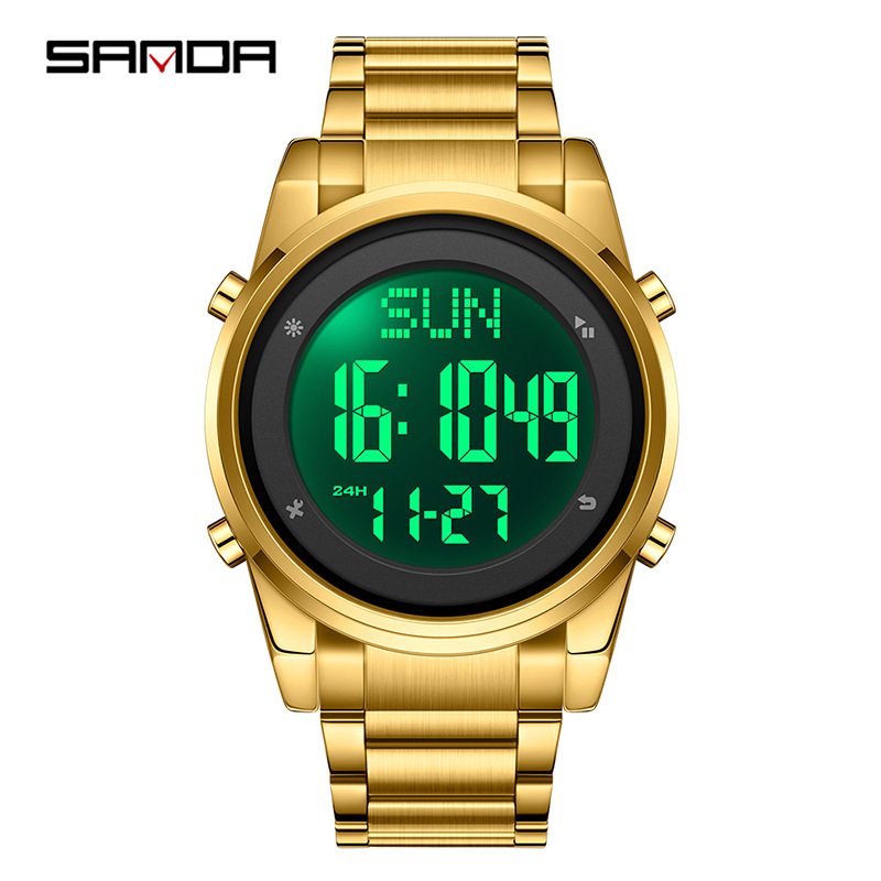 Sanda relojes adolescentes de secundaria primaria relojes de pulsera masculinos nocturna despertador impermeable multifuncional al por mayor