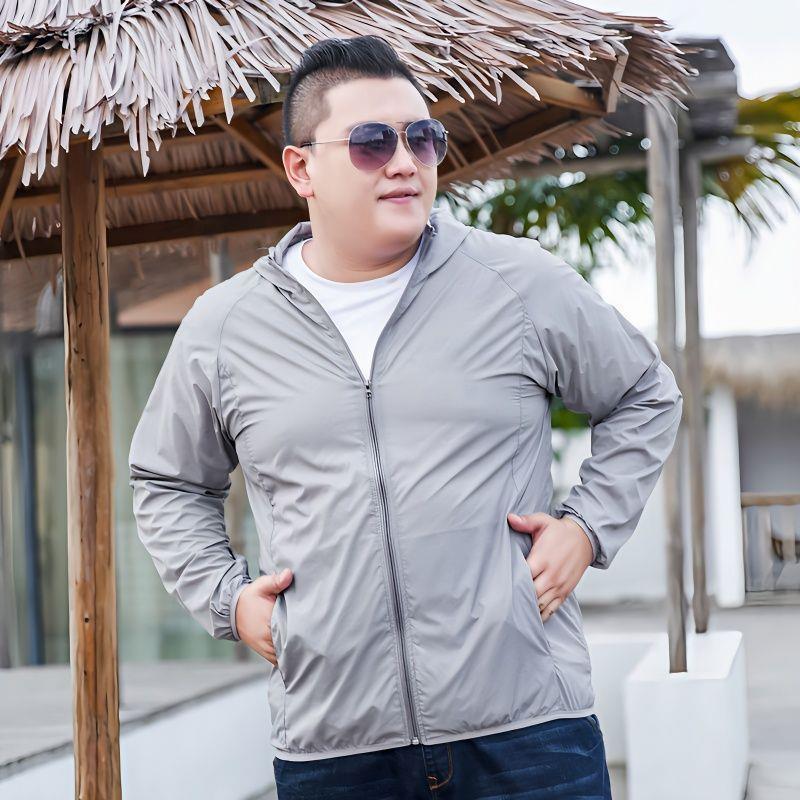2023 ropa de protección solar, clip transpirable, chaqueta de superación, ropa de protección solar al por mayor para hombres, más grasa para aumentar la marea de verano de 300 kg