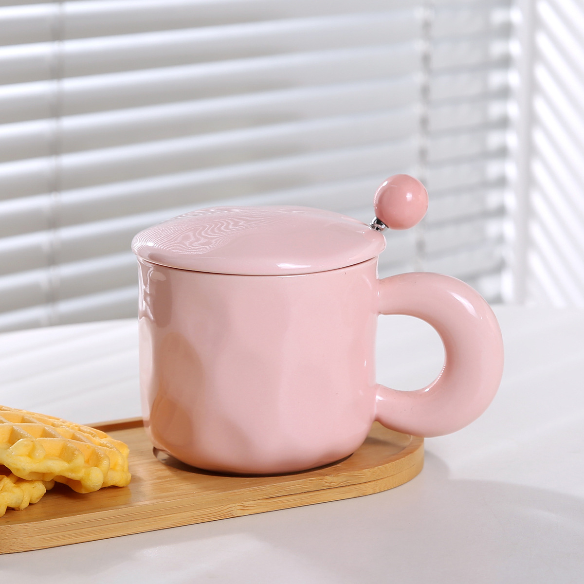 Casual Lindo Multicolor Color Sólido Cerámica Cuchara Taza 1 Juego display picture 14