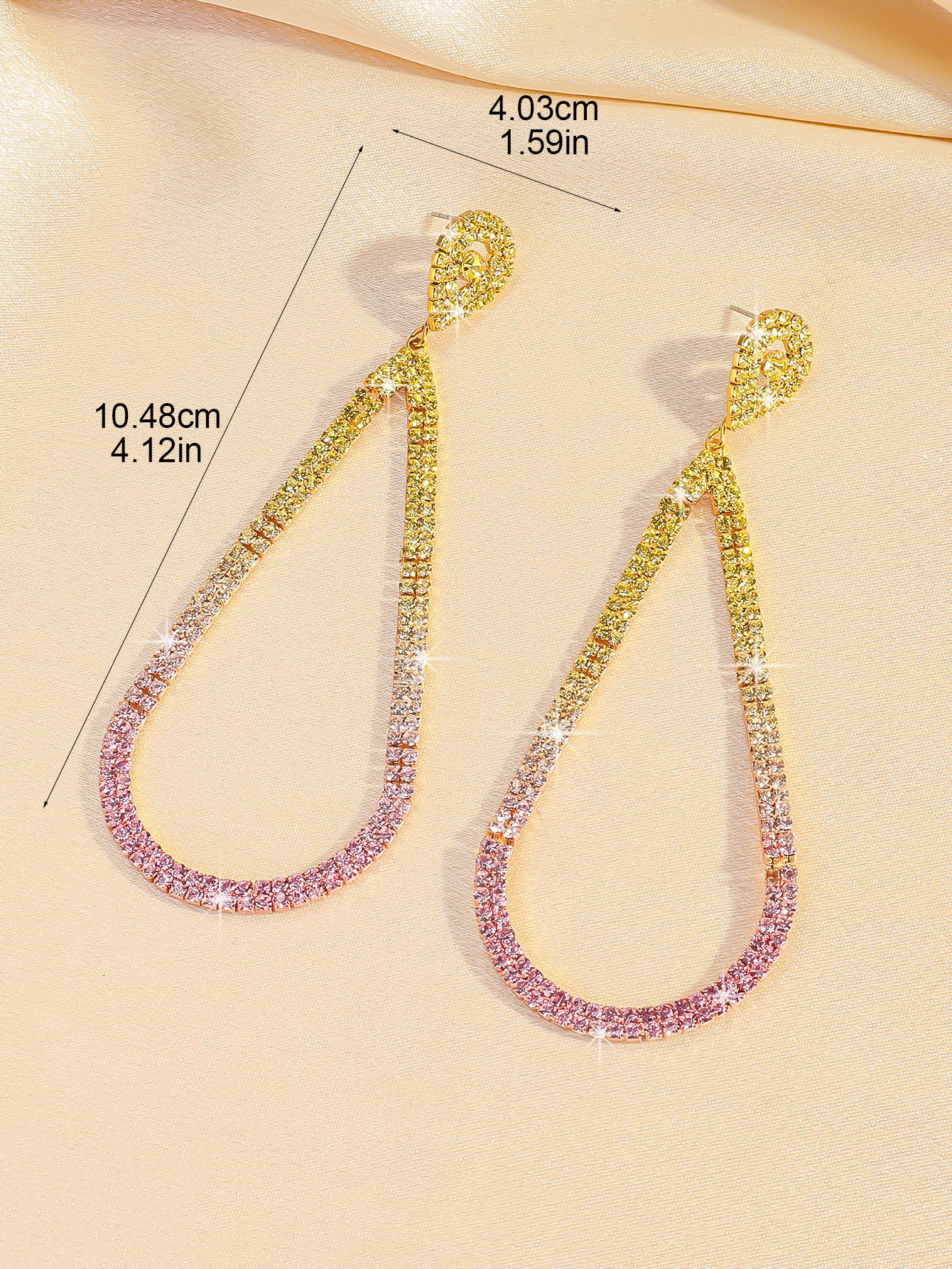 orecchini lunghi con nappe e strass in zircone super flash di alta qualità per le donne, orecchini alla moda dal temperamento_voghion.com