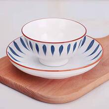 2一5一10元店高脚4.5英寸日韩风陶瓷批发餐具批发义乌餐具68001