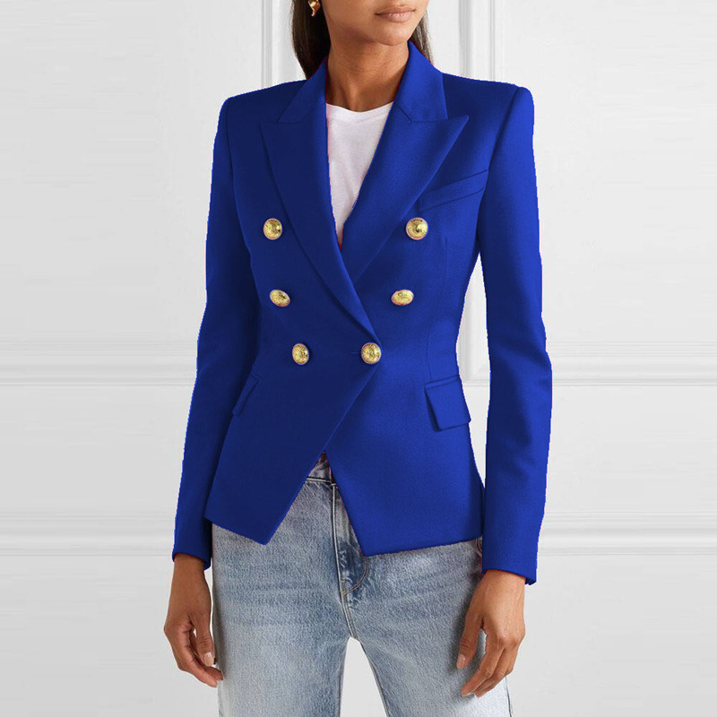 Spring and Autumn Popular Women's Clothing on Aliexpress and Amazon, New Autumn and Winter Solid Color Fashion Casual Blazer Short Jacket for Women