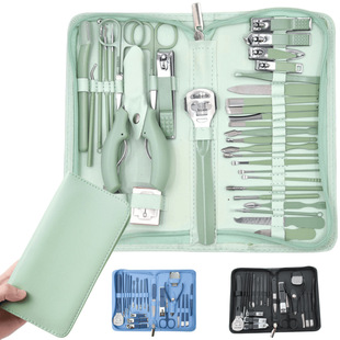 Nail Clippers nail care Matcha green 22-piece set eagle nose pliers nail clippers nail clippers nail clippers foot Planer eyebrow trimmer