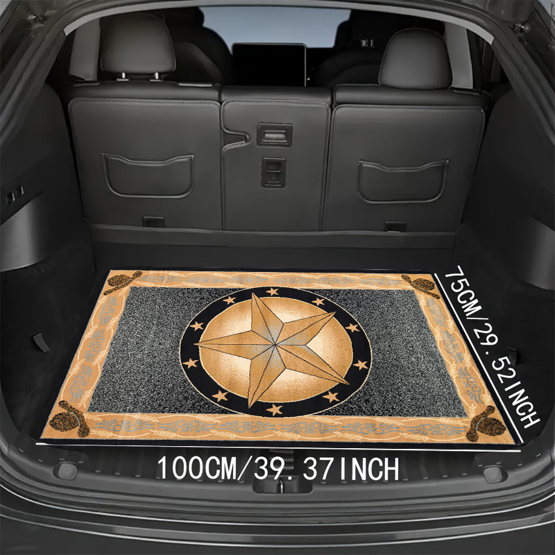 Cross-border generation American retro tiger crystal velvet dirt-resistant easy to take care of car trunk mat non-slip storage mat