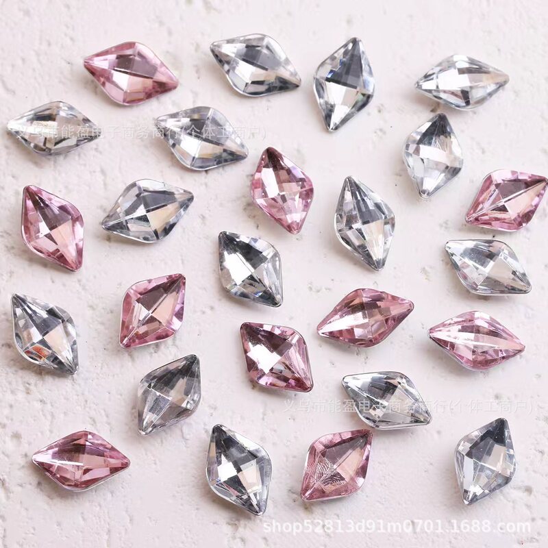 Nail Art Jewelry Pointed Bottom Diamond Heart Crooked Heart Diamond Moonlight Pink Diamond Water Drop Conch Acrylic Nail Decoration Diamond Accessories Nail Art Jewelry Pointed Bottom Diamond Heart Crooked Heart Diamond Moonlight Pink Diamond Water Drop Conch Acrylic Nail Decoration Diamond Accessories