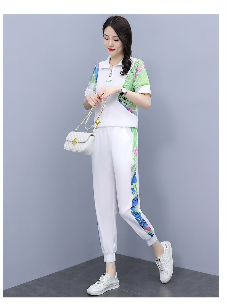 Women's Slimming Sports Suit Set Fashionable Casual Two Piece Set With Top And Jogger Pants For Summer_ecoleips.com