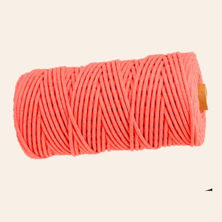 Cuerda de algodón con núcleo de color de 4mm, cuerda de nudo, pulsera de cuerda tejida a mano, cuerda de algodón, cuerda de tapiz, funda de botella creativa, cuerda decorativa