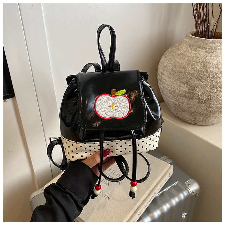 2025 nueva mochila infantil de alto valor de cara caricatura adorable manzana pequeña mochila para niños y niñas, mochila para niños