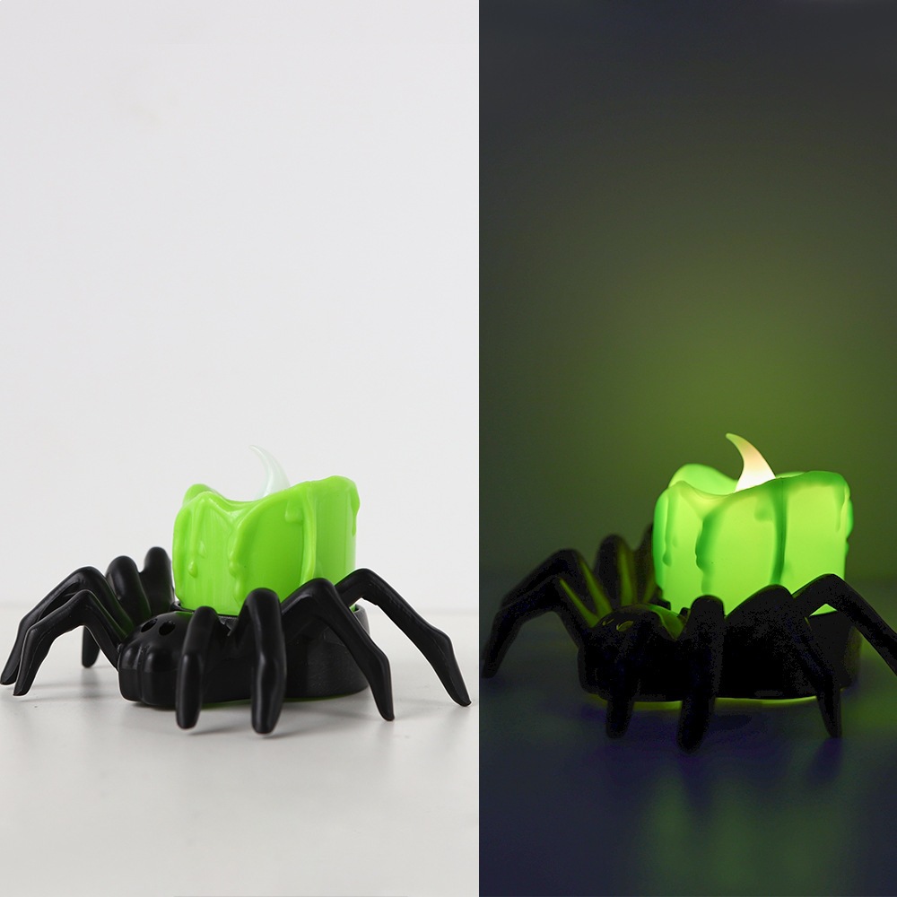 Lámpara de vela verde Spider