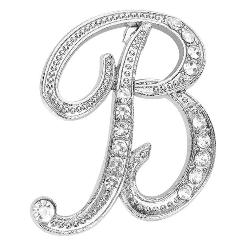 Europa y América simple 26 inglés letras diamante broche mujer geométrica moda temperamento broche suéter pin Accesorios