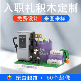 积木定制入职礼入职龄DIY企业员工礼物纪念品IP模型礼品厂家批发