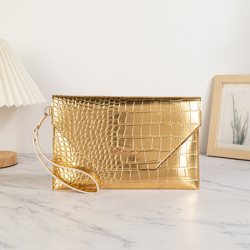 2025 New Stylish Gold Women's Envelope Clutch Handbag Purse Wallet Evening Bag in Stock Factory Direct Delivery 2025 New Stylish Gold Women's Envelope Clutch Handbag Purse Wallet Evening Bag in Stock Factory Direct Delivery