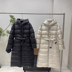 新款女士双面穿加长款鹅绒服