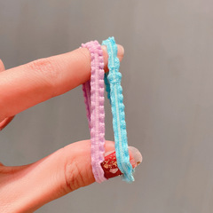 Children's colorful Korean-style lace braided hair ties, girls' rubber band headwear, skirt-edge hair bands, and hair ropes—wholesale