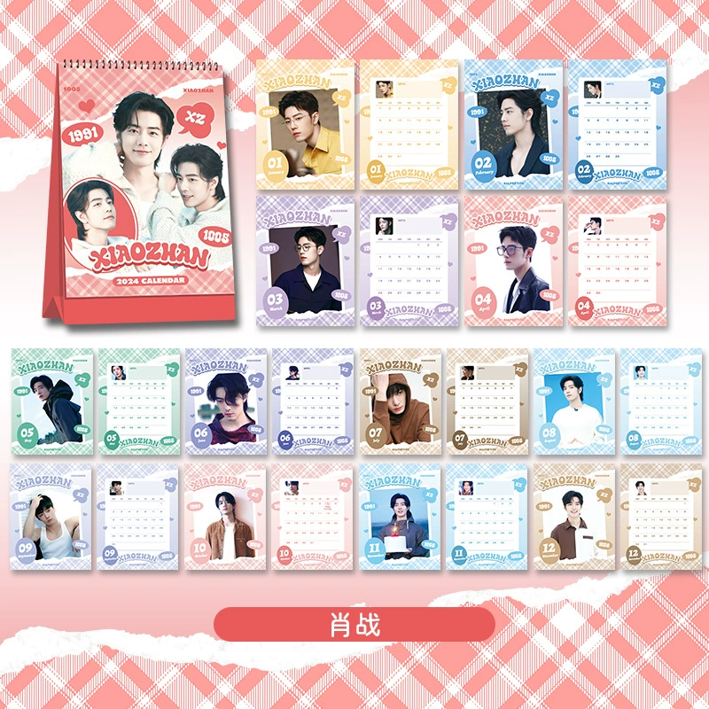 Double-sided high quality desk calendar, 2024 years