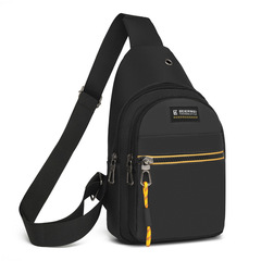 新款男士出門便攜包防水胸包斜挎包單肩包背包胸前休閒包大容量百