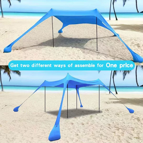 Cross-Border Seaside Camping Canopy Tent, Beach Sunshade, Portable Tent, Outdoor Fishing Sun Shelter