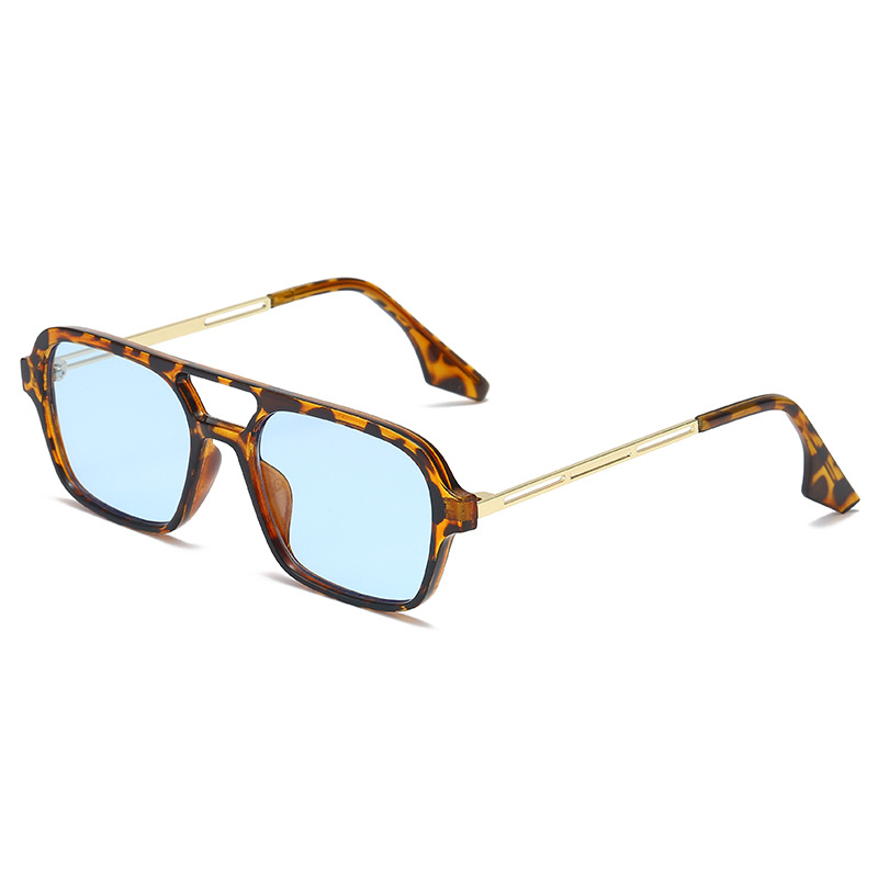 2021 nueva moda estilo coreano doble haz gafas de sol personalidad ahueca hacia fuera moda gafas de sol de hombres y mujeres gafas de sol 334