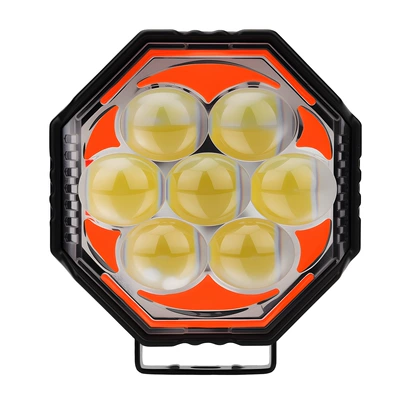 Motorcycle headlights, headlights — Spotlight White Yellow Red Blue High - single-pack-includes-screw-mount-octagon-series-7-beads