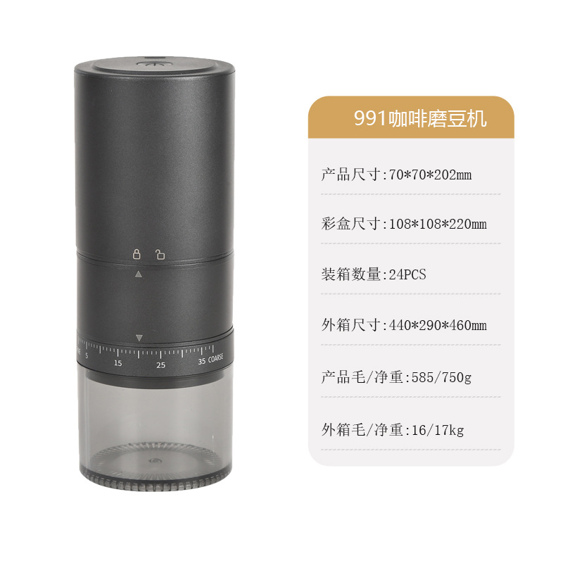 Molino Eléctrico Portátil para Café