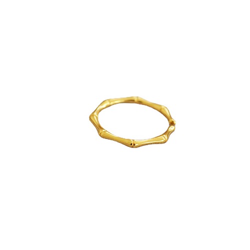 European and American jewelry, brass, gold-plated, modern, simple and exquisite, bamboo shape, fashionable and personalized, thin ring, index finger ring, stacked band