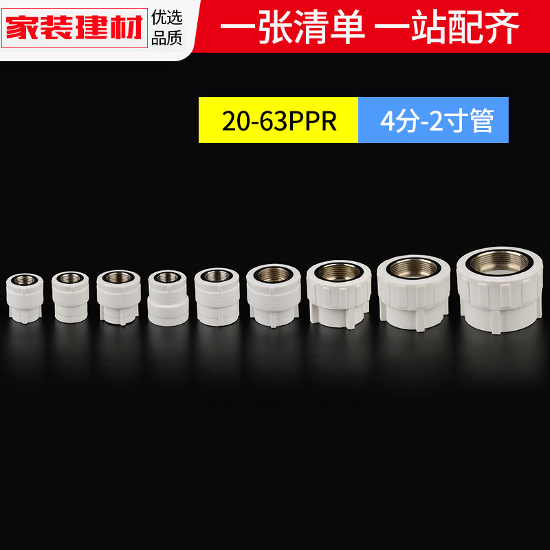 PPR接头热熔内丝口牙直通直接204分25324050水暖管件水管配件