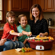 水果盘融化锅加热巧克力喷泉机厨房烘焙火锅巧克力酱机跨境熔化炉