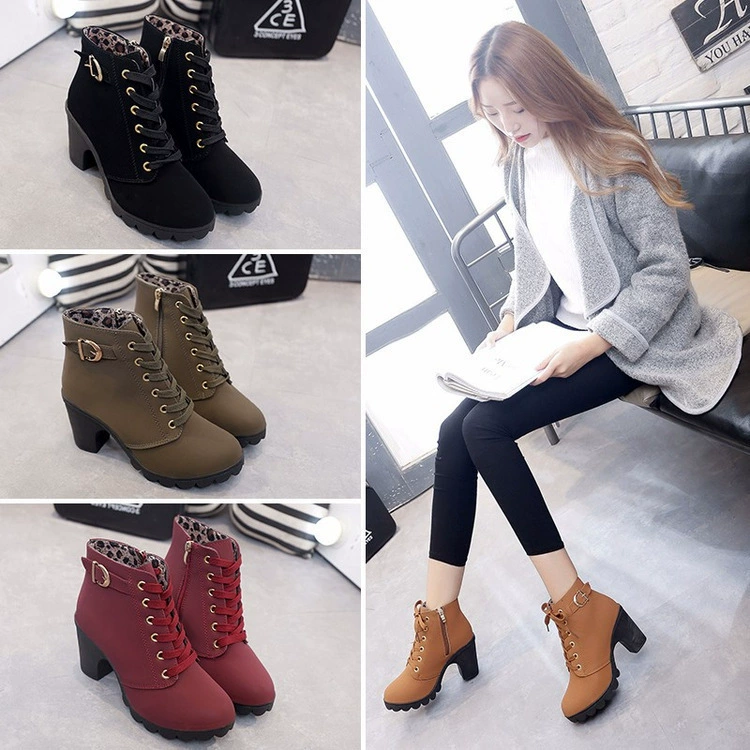 High low boots platform for leisure with zipper, wholesale
