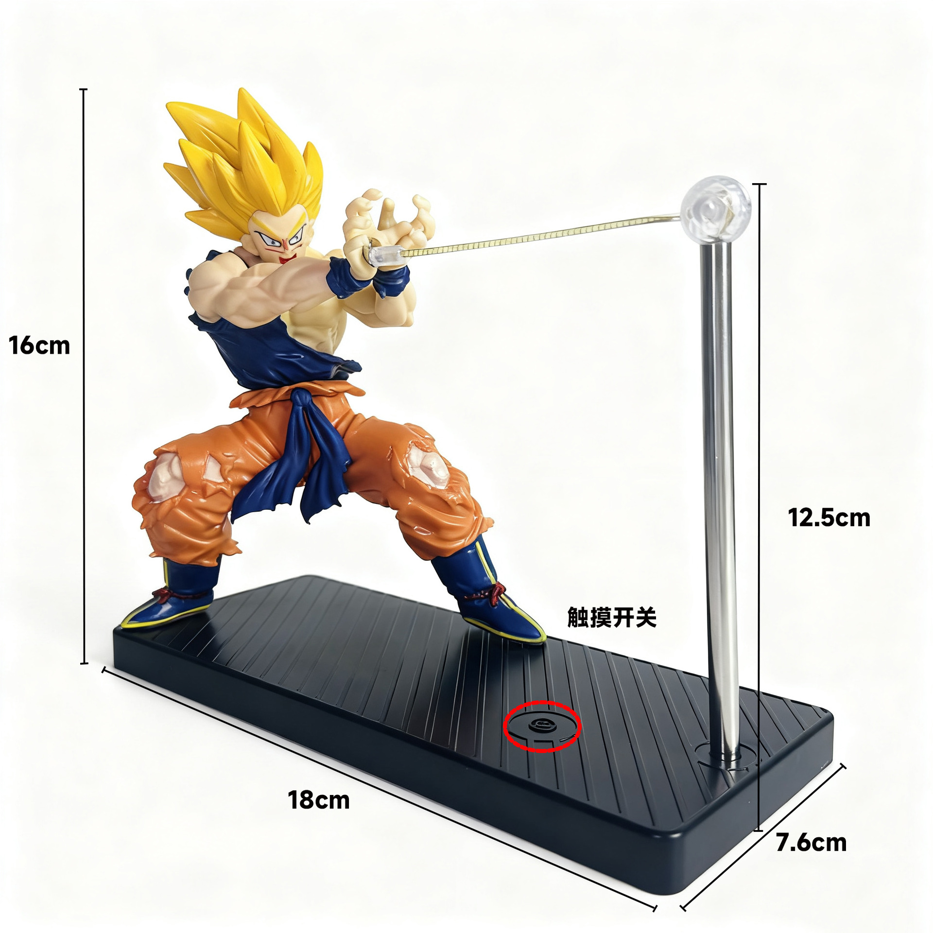 Siete bolas de dragón tortuga qigong Goku onda de choque lámpara nocturna magnética rodea de la atmósfera de la lámpara nocturna