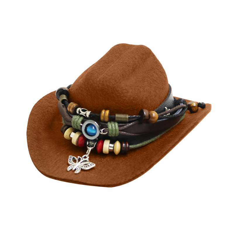 Weilai coche Nomi sombrero robot Denim hecho a mano DIY coche decoración interior es6 es8 cabeza Western Denim