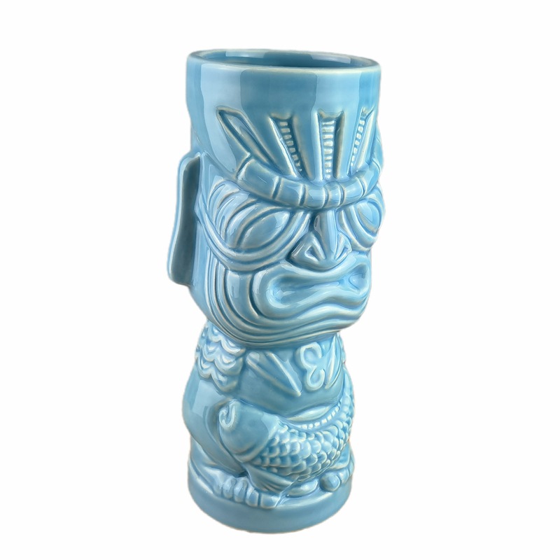 Cruz-frontera TikiMug tótem taza cerámica princesa serie sirena cóctel taza sirena Tiki taza