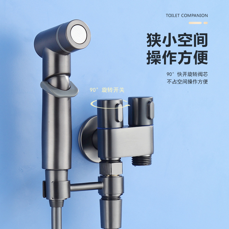 Inodoro pistola manguera telescópica limpiador de las mujeres tubo de entrada línea telefónica tubo de primavera grifo de la ducha tubería de agua elástica