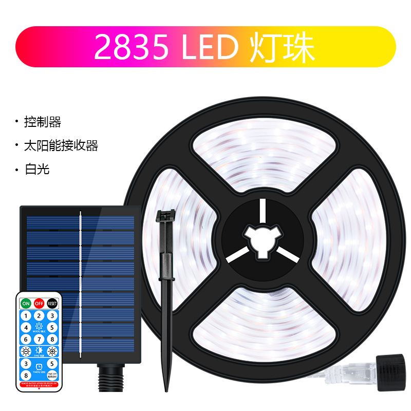 Transfronterizos al aire libre impermeable super brillante línea de lámpara led patio villa jardín balcón atmósfera lámpara solar cinturón