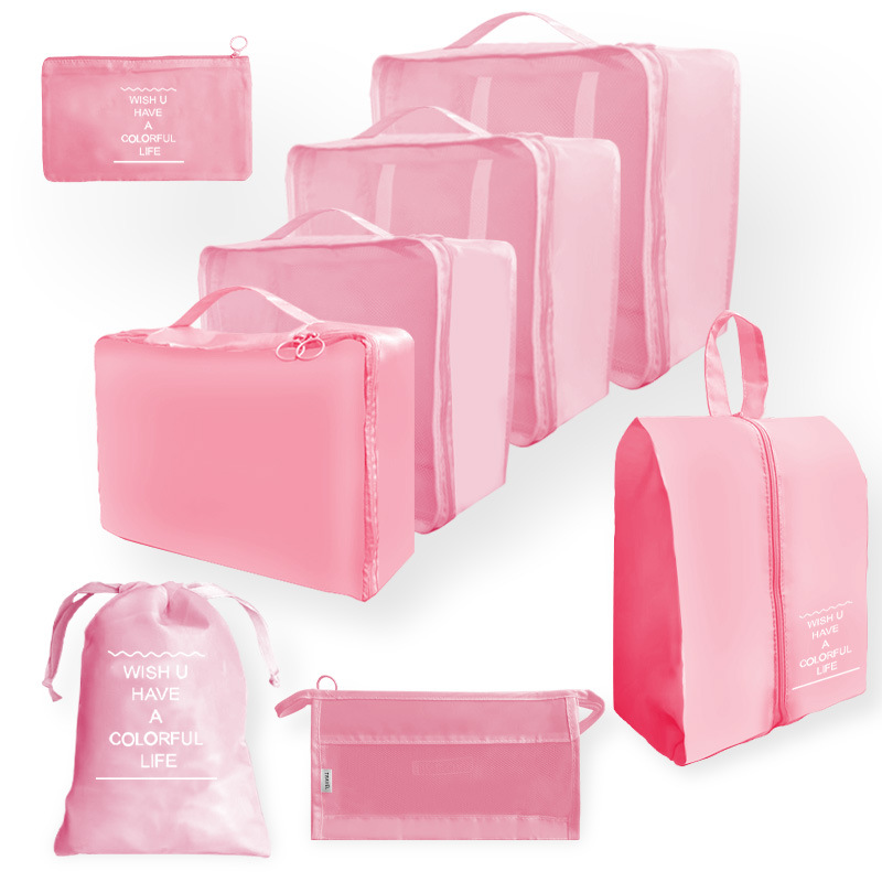 Bolsa de almacenamiento de viaje traje de seis piezas de siete piezas de ocho piezas plegable bolsa de lavado bolsa de almacenamiento de ropa bolsa de viaje con cordón