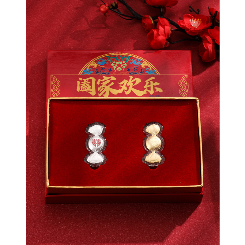 Oro y plata adornos de caramelo 999 hermanas de boda de plata GRUPO DE BODA regalo de traje de recuerdo de caramelo